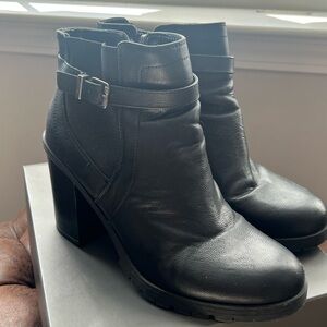 Circus by Sam Edelman Black Chunky Heel Booties